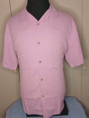 Tommy Bahama XL/TG Purple Button-up Silk Shirt (1044C4)